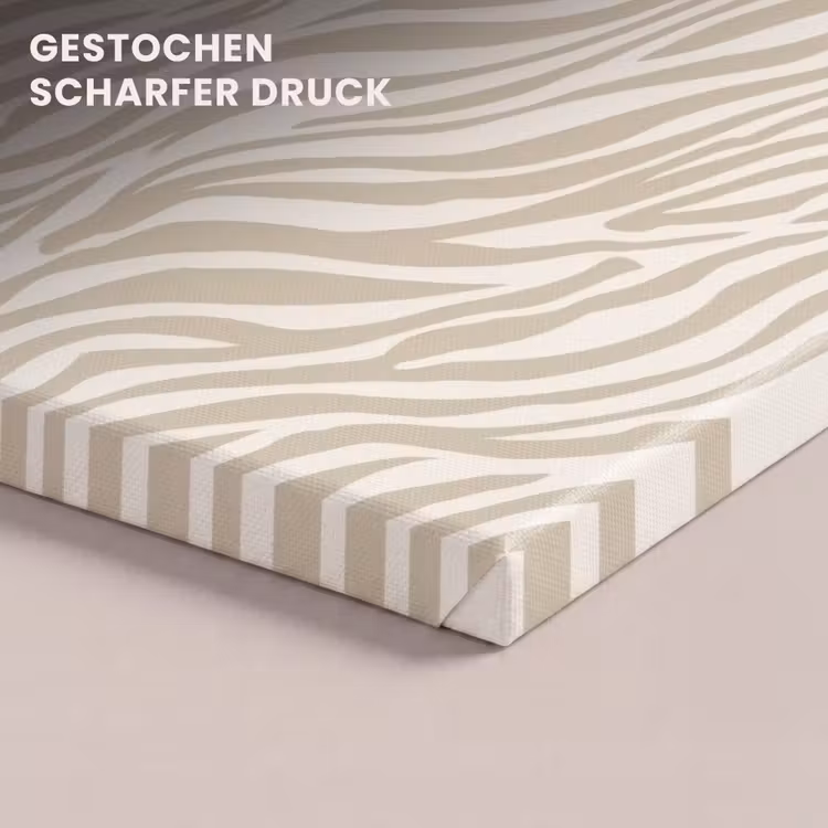 Zebra - Patroon - Beige canvas 2cm klein 34 -closeup_print_DE