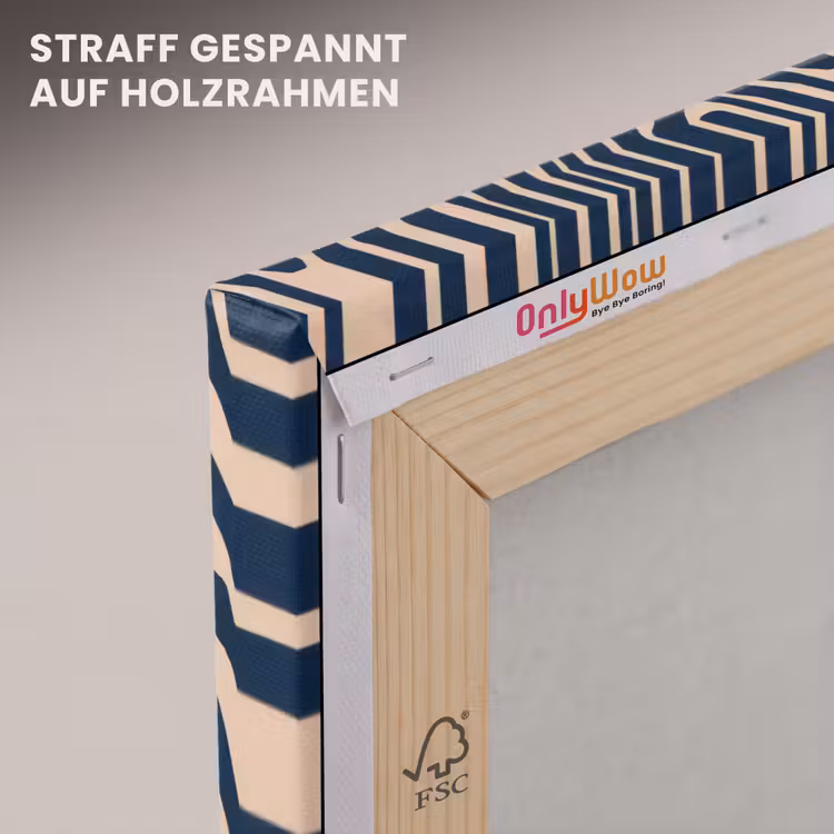 Zebra - Patroon - Blauw - Beige canvas 2cm klein 34 -uniquesellingpoint_afwerking-onlywow_DE