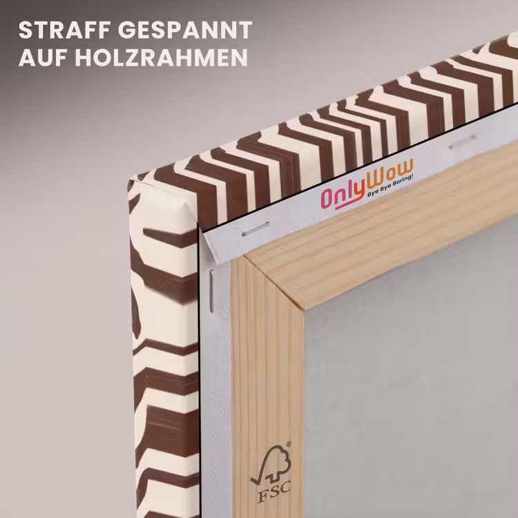 Zebra - Patroon - Zwart - Wit canvas 2cm klein 34 -uniquesellingpoint_afwerking-onlywow_DE
