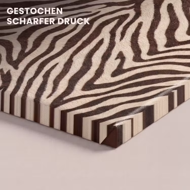 Zebra - Strepen - Bruin canvas 2cm klein -uniquesellingpoint_afwerking-onlywow_DE