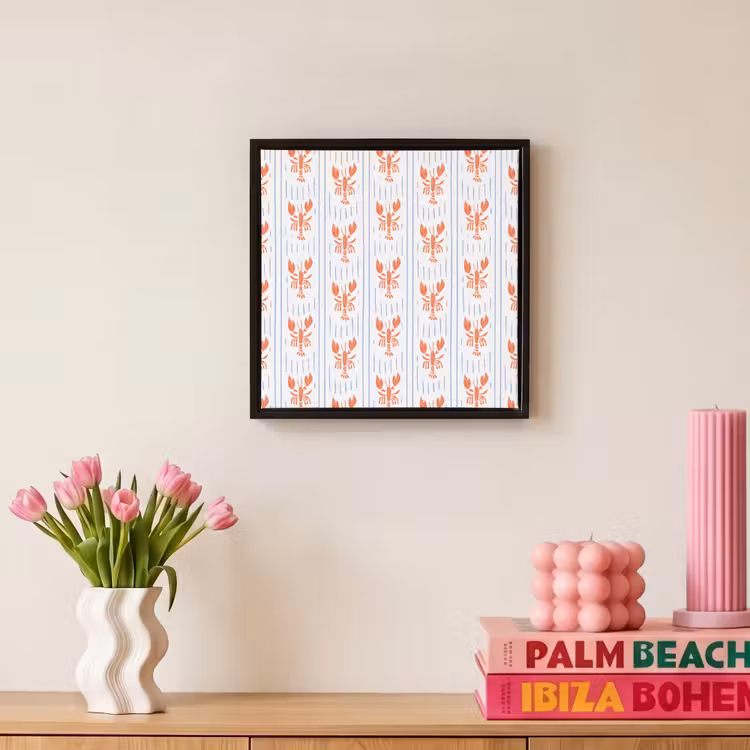 Meer – Hummer – Orange – Blau Canvas met baklijst klein 1124 -atmosphere_sfeer1_global