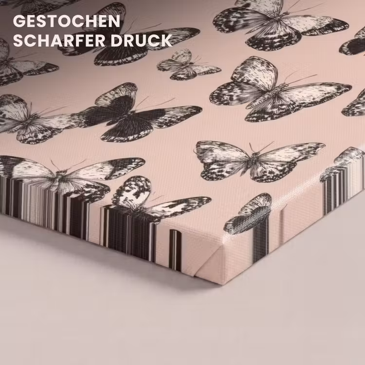 Tijdloos - Vlinders - Perzik canvas 2cm klein 34 -uniquesellingpoint_afwerking-onlywow_DE