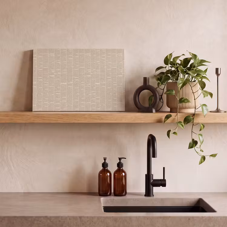 Krant - Nieuws - Historisch - Vintage - Beige canvas 2cm klein -sfeer3