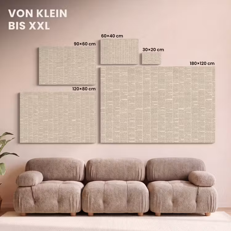 Krant - Nieuws - Historisch - Vintage - Beige canvas 2cm klein -Xsfeer8_DE