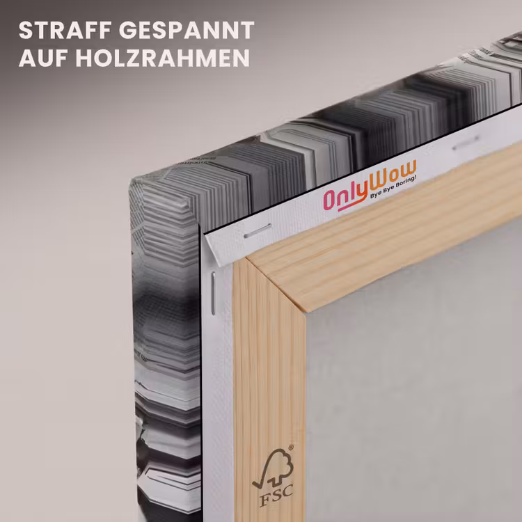 Krant - Stapel - Nieuws - Zwart-wit canvas 2cm klein -uniquesellingpoint_afwerking-onlywow_DE
