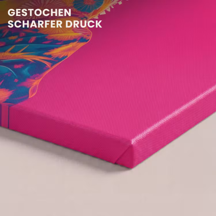 Geit - Hoorns - Kimono - Kleurrijk canvas 2cm klein -closeup_print_DE