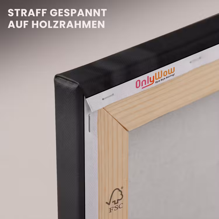 Geit - Bord - Spaghetti - Zwart Wit canvas 2cm klein -uniquesellingpoint_afwerking-onlywow_DE
