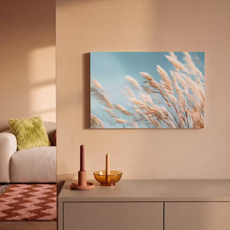 Siergras - Wind - Lichtbruin canvas 2cm klein -sfeer1