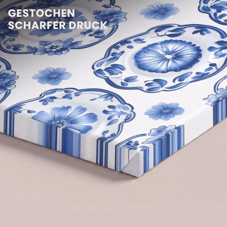 Sierborden - Bloemen - Blauw canvas 2cm klein 34 -closeup_print_DE