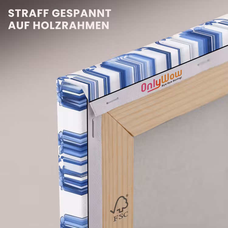 Sierborden - Bloemen - Blauw canvas 2cm klein 34 -uniquesellingpoint_afwerking-onlywow_DE
