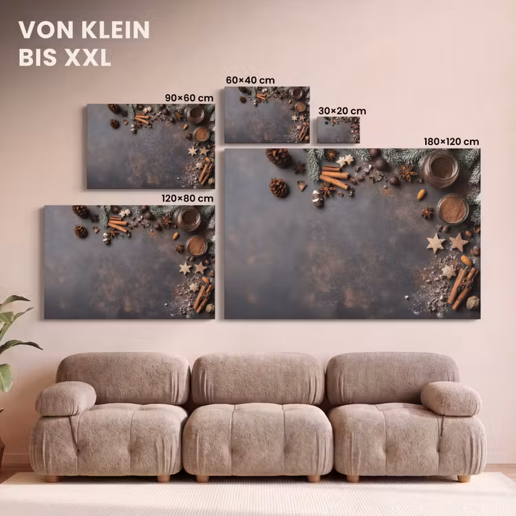 Kaneel - Christmas - Bruin - Brons canvas 2cm klein -Xsfeer8_DE
