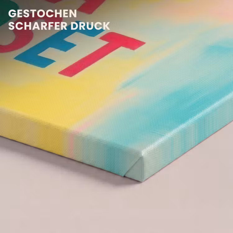 Quote - Lucky - Regenboogkleuren canvas 2cm klein -uniquesellingpoint_afwerking-onlywow_DE