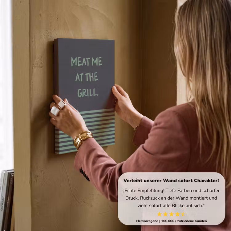 Quote - Groen - Grill - Zomer canvas 2cm klein -sfeer3