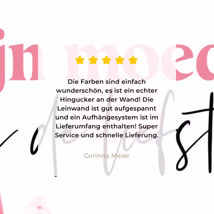 Quote - Mama - Mijn moeder is de liefste - Roze canvas 2cm klein -Xsfeer7_DE