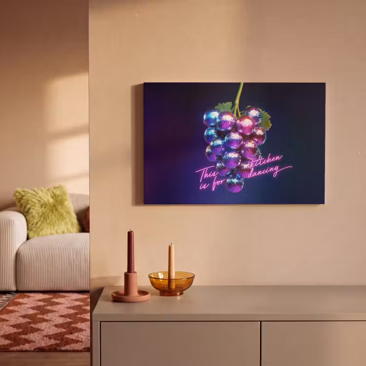 Quote - Neon - Disco - Druiven canvas 2cm klein -sfeer1