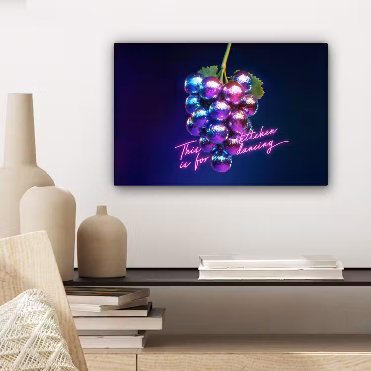 Quote - Neon - Disco - Druiven canvas 2cm klein -closeup_print_DE