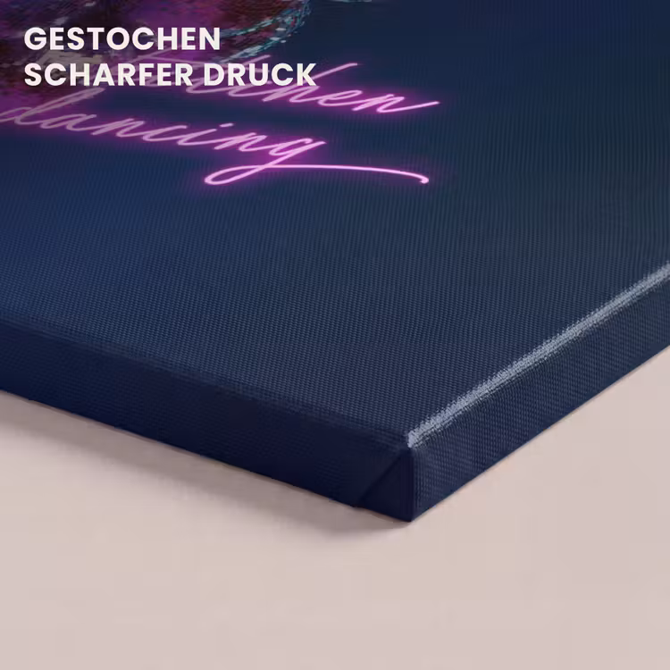 Quote - Neon - Disco - Druiven canvas 2cm klein -uniquesellingpoint_afwerking-onlywow_DE