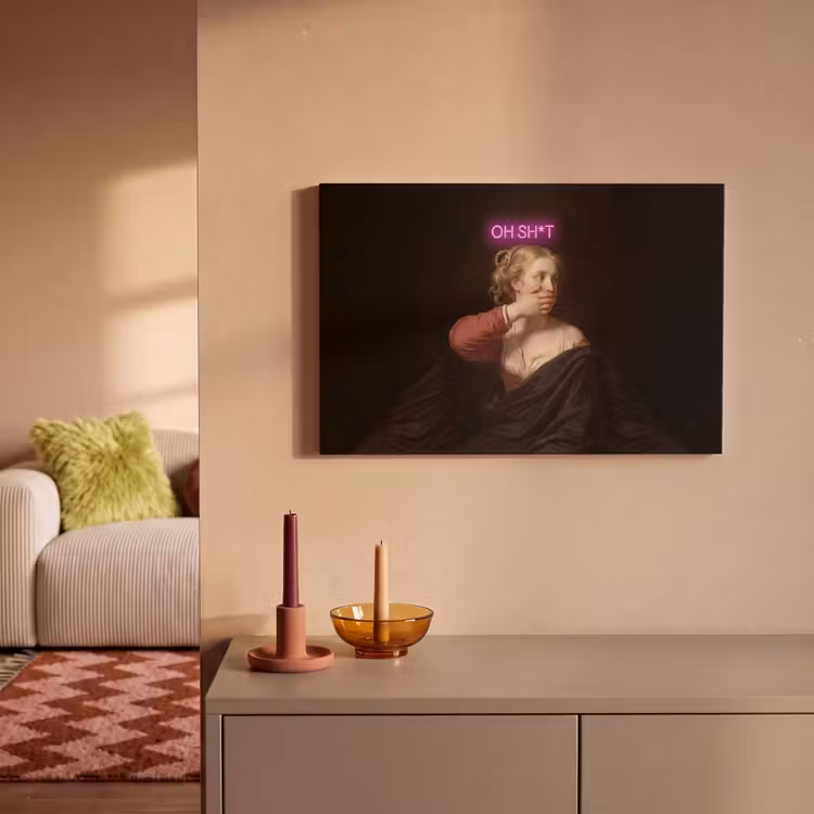 Quote - Neon - vrouw canvas 2cm klein -sfeer1