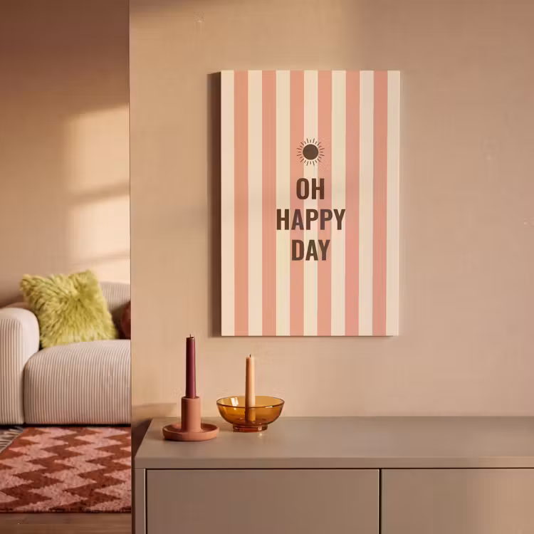 Quote - Zomer - Strepen canvas 2cm klein -sfeer1