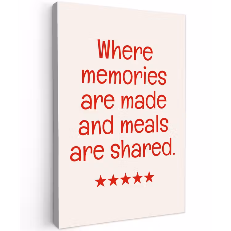 Quote - Sterren - Rood - Memories canvas 2cm klein -z3d