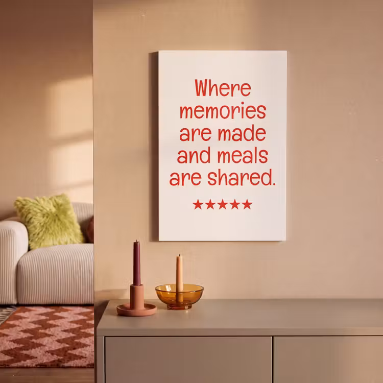 Quote - Sterren - Rood - Memories canvas 2cm klein -sfeer1