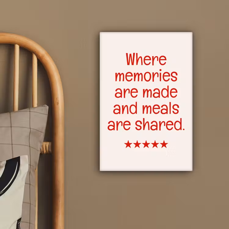 Quote - Sterren - Rood - Memories canvas 2cm klein -sfeer3