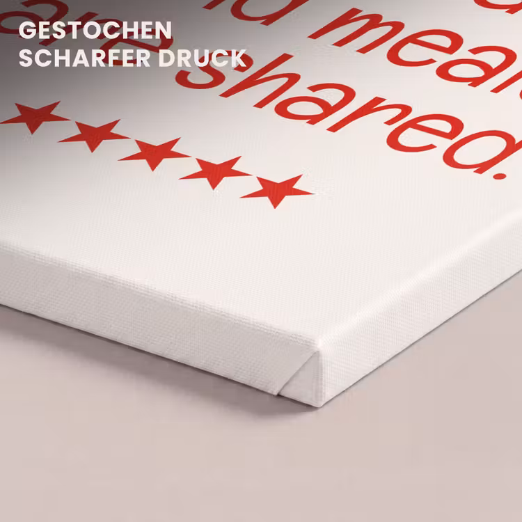 Quote - Sterren - Rood - Memories canvas 2cm klein -closeup_print_DE