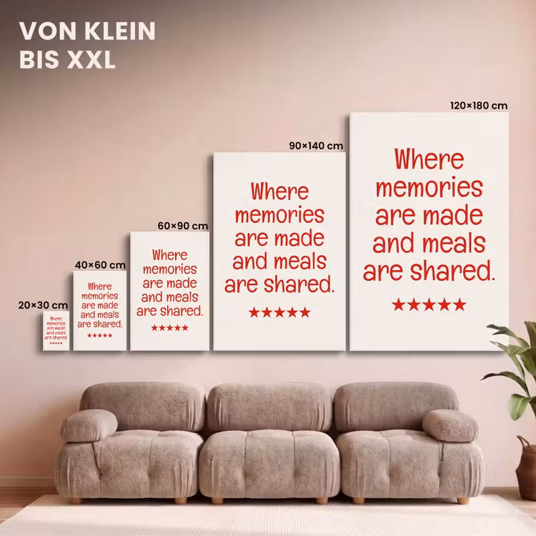 Quote - Sterren - Rood - Memories canvas 2cm klein -Xsfeer8_DE