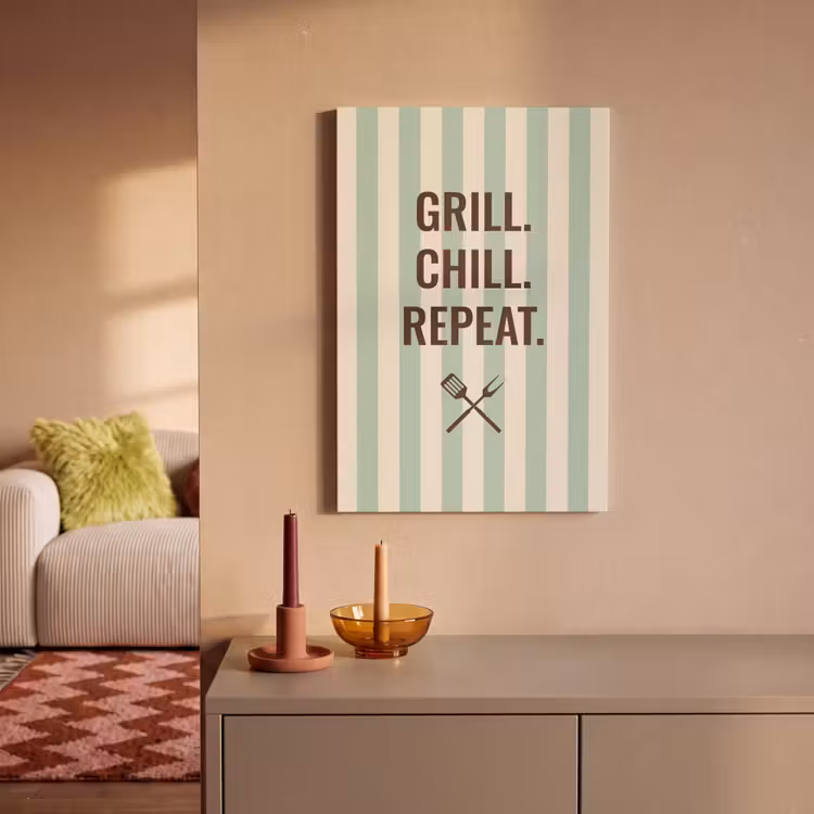 Quote - Strepen - Grill canvas 2cm klein -sfeer1