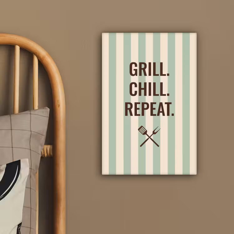 Quote - Strepen - Grill canvas 2cm klein -sfeer6