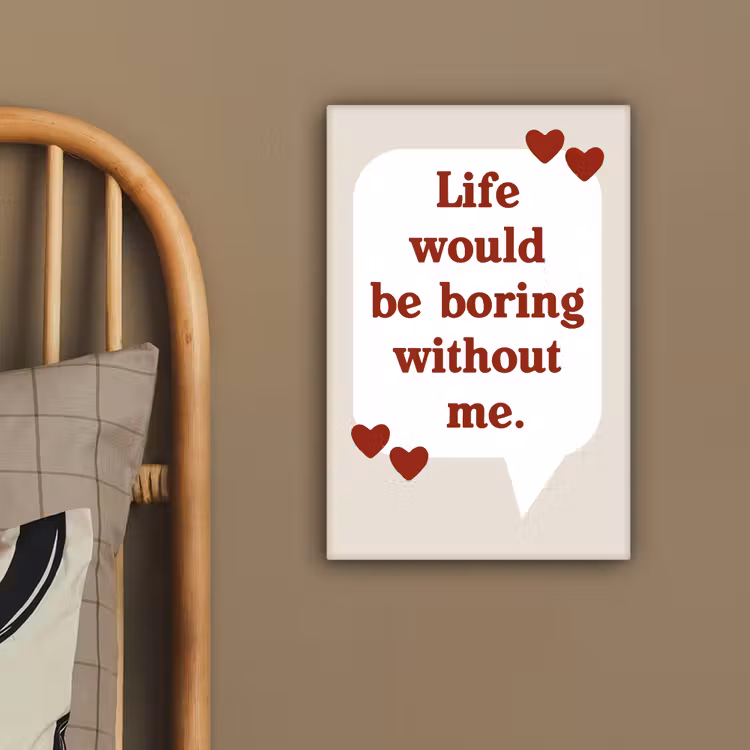 Quote - Tekstballon - Hartjes canvas 2cm klein -sfeer3