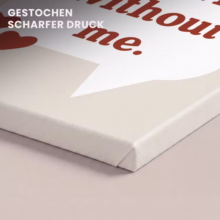 Quote - Tekstballon - Hartjes canvas 2cm klein -closeup_print_DE