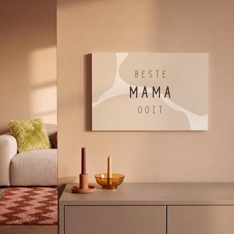 Quotes - Beste mama ooit - Mama - Spreuken canvas 2cm klein -sfeer1