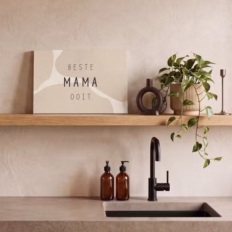 Quotes - Beste mama ooit - Mama - Spreuken canvas 2cm klein -Xsfeer7_DE