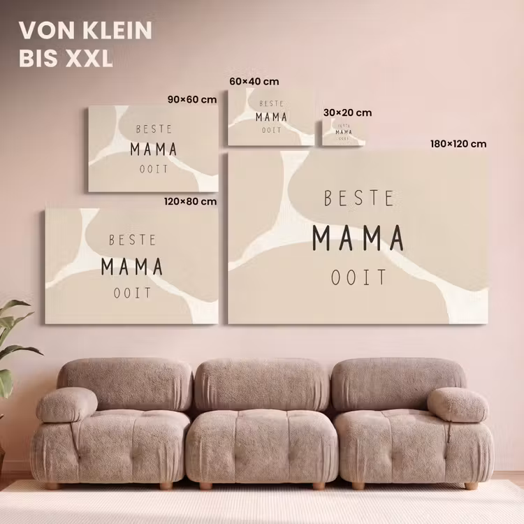 Quotes - Beste mama ooit - Mama - Spreuken canvas 2cm klein -uniquesellingpoint_afwerking-onlywow_DE
