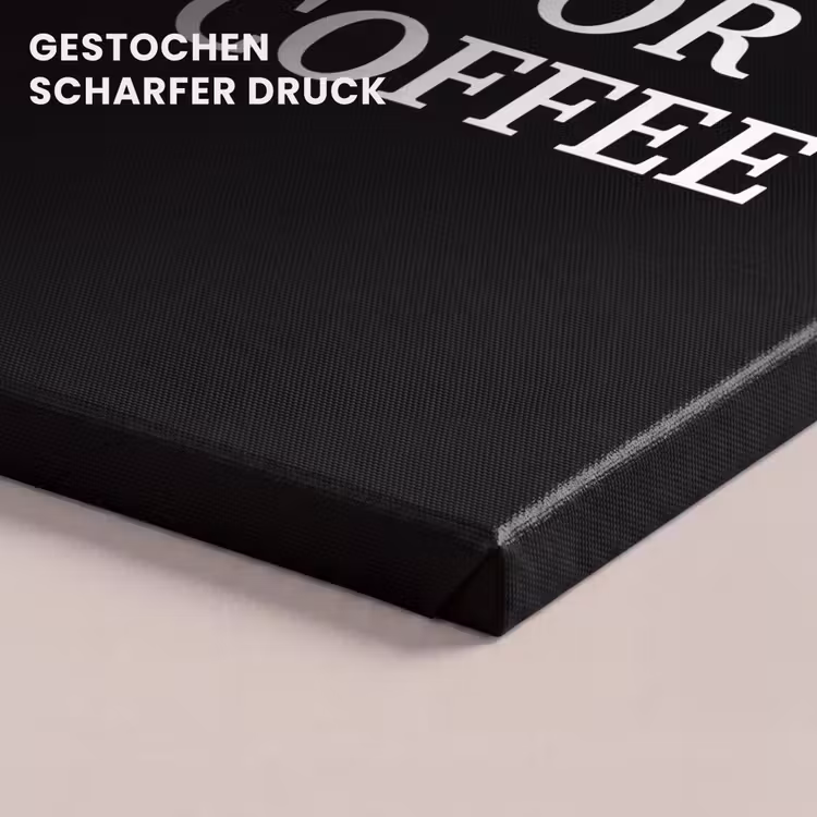 Quotes - Letters - Koffie - Zwart canvas 2cm klein -uniquesellingpoint_afwerking-onlywow_DE