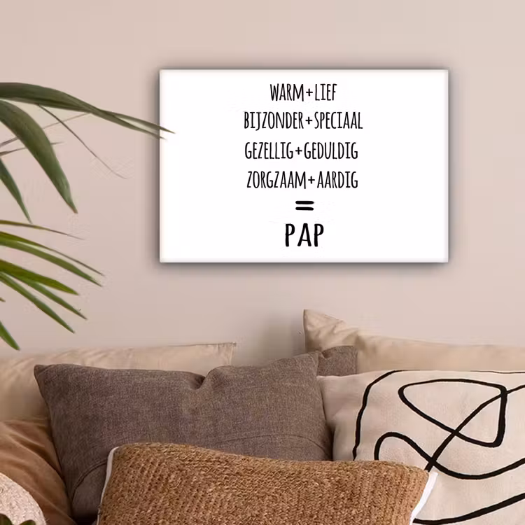 Quotes - Pap definitie - Spreuken - Vader canvas 2cm klein -sfeer1