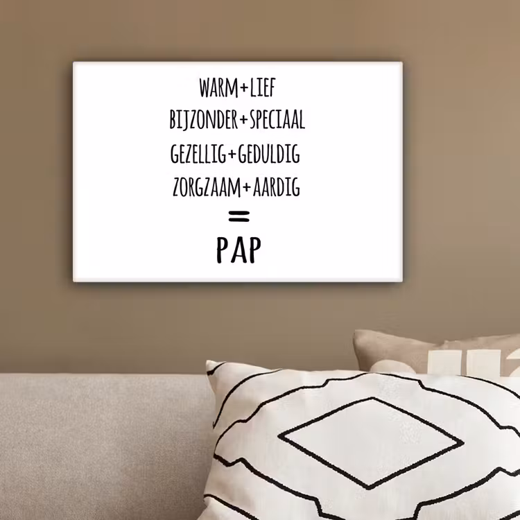 Quotes - Pap definitie - Spreuken - Vader canvas 2cm klein -sfeer3