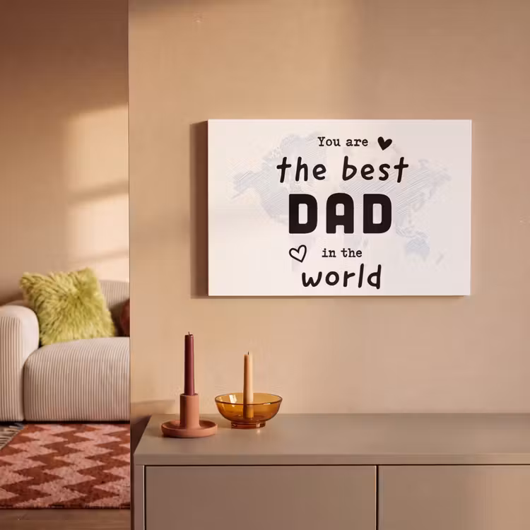 Quotes - The best dad in the world - Spreuken - Papa canvas 2cm klein -sfeer1