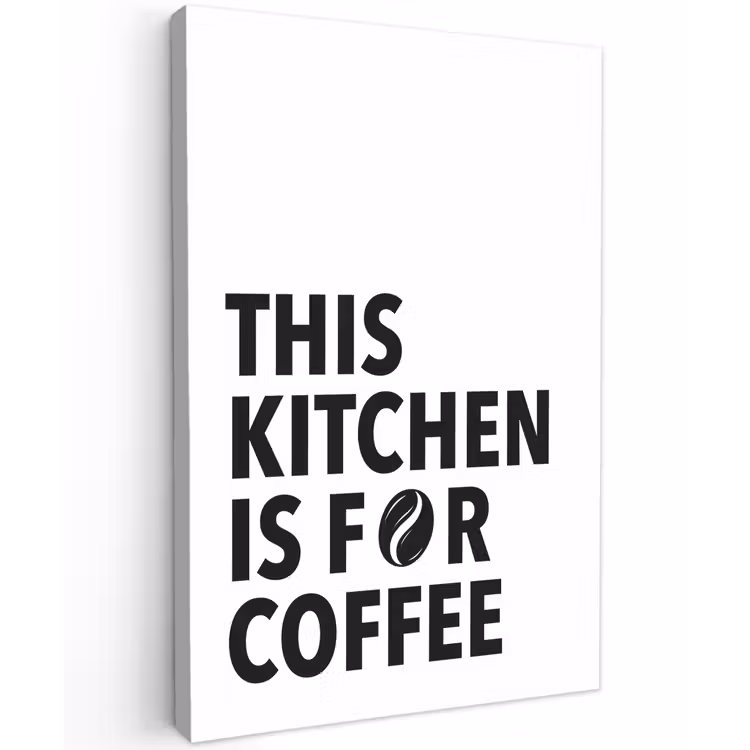 Quotes - Koffie - Bonen - Modern canvas 2cm klein -z3d