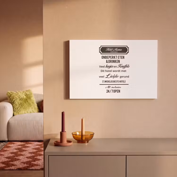 Quotes - Mommy - Proverbs - Hotel mom canvas 2cm klein -sfeer1