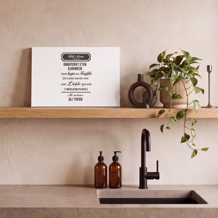 Quotes - Mommy - Proverbs - Hotel mom canvas 2cm klein -sfeer3