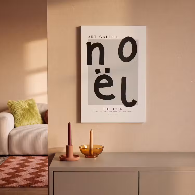 Quotes - Noël - Zwart - Beige - Kerst canvas 2cm klein -sfeer1