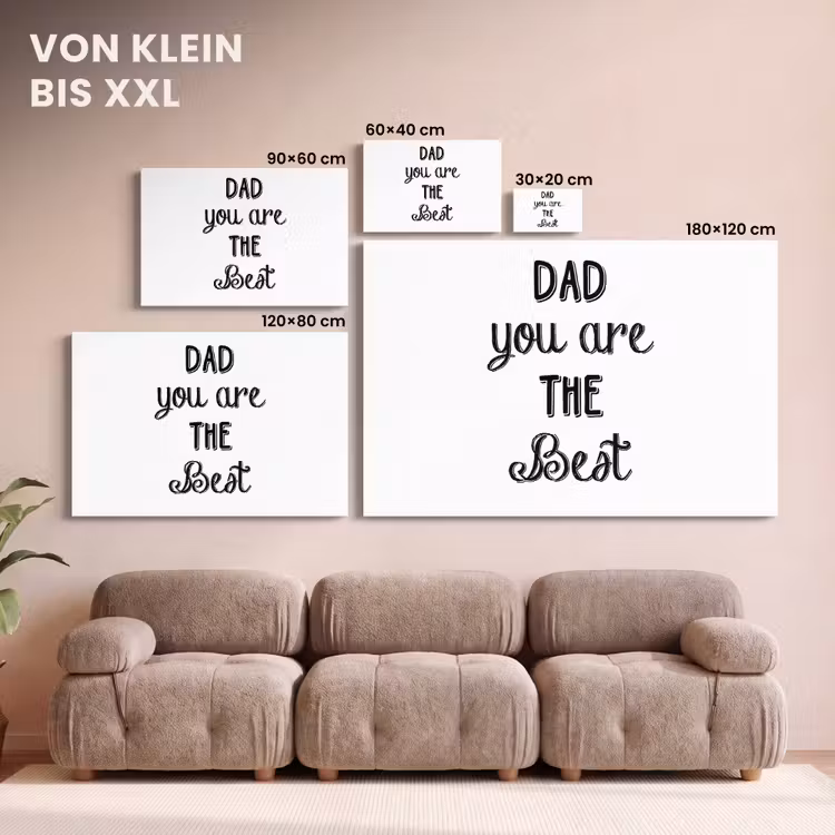 Quotes - Dad you are the best - Spreuken - Papa canvas 2cm klein -Xsfeer8_DE