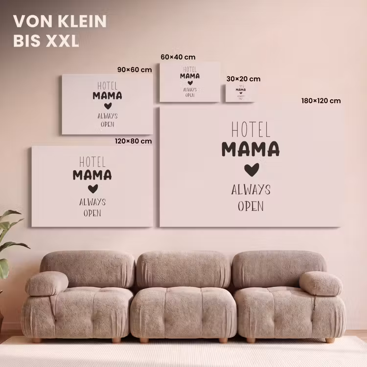 Quotes - Spreuken - Hotel mama always open - Mama canvas 2cm klein -Xsfeer8_DE