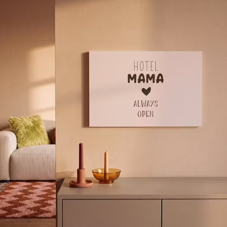 Quotes - Spreuken - Hotel mama always open - Mama canvas 2cm klein -sfeer1