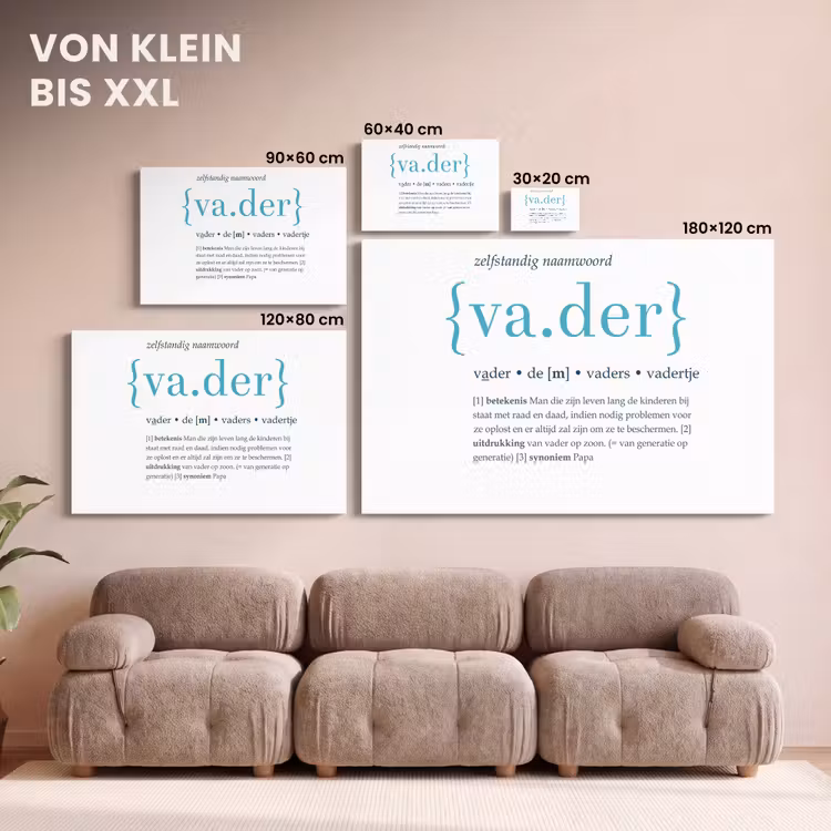 Quotes - Vader definitie - Spreuken - Woordenboek canvas 2cm klein -Xsfeer8_DE