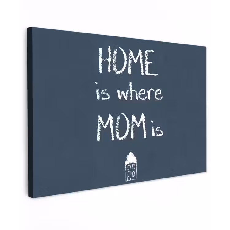 Quotes - Home is where mom is - Spreuken - Moeder canvas 2cm klein -z3d