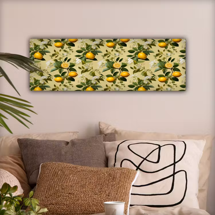 Citroen - Groen - Bloesem canvas 2cm klein 828 -sfeer1