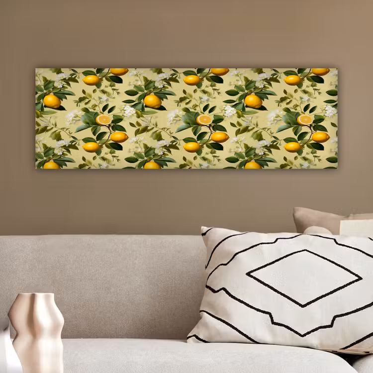 Citroen - Groen - Bloesem canvas 2cm klein 828 -sfeer3